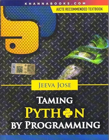 Taming PYTHON By Programming